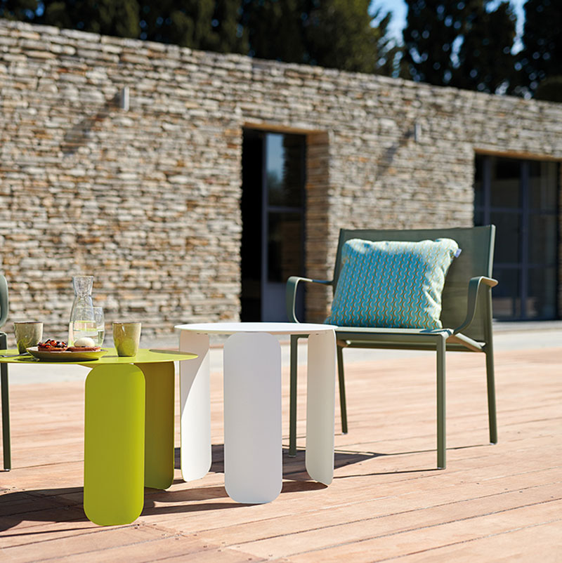 Angers Nantes Cholet Saumur Icones Fermob Bebop 60 table basse gueridon Outdoor mobilier exterieur Blanc Coton Tristan Lohner1