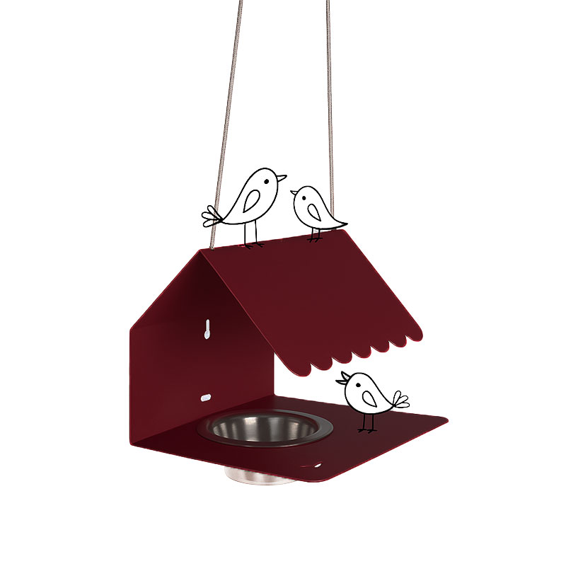 Angers Nantes Cholet Saumur Icones Fermob Mangeoir objet accessoire oiseaux Outdoor mobilier exterieur Picoti Cerise Noir 0