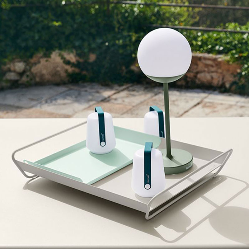 Angers Nantes Cholet Saumur Icones Fermob lampe Balad Batterie Mini outdoor Bleu acapulco Tristan Lohner