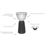 Angers Nantes Cholet Saumur Icones Fermob lampe batterie Swiing outdoor Carbone Tristan Lohner 50