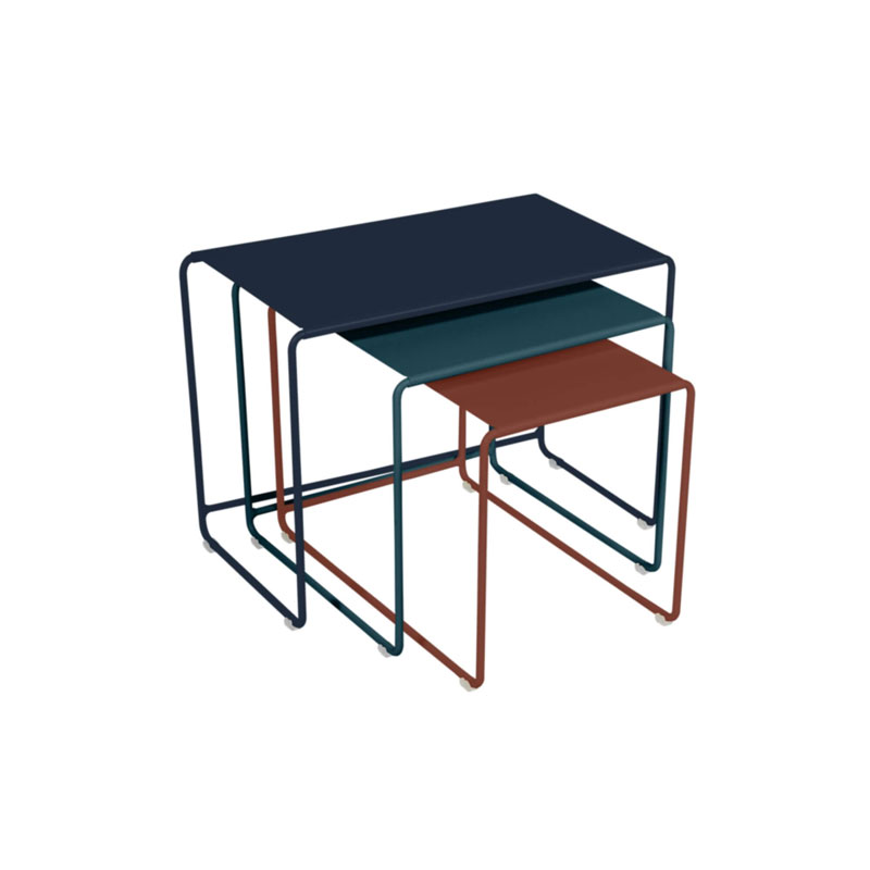 Angers Nantes Cholet Saumur Icones Fermob table basse gueridon gigogne Outdoor mobilier exterieur Oulala abysse acapouloco rouge 4