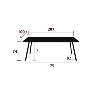 Angers Nantes Cholet Saumur Icones Fermob table de repas 207 Outdoor mobilier exterieur Luxembour Carbone Frédéric Sofia 5