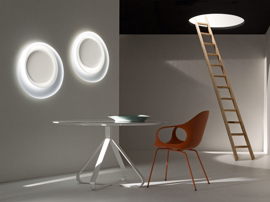 Angers Nantes Cholet Saumur Icones Foscarini Applique Bahia blanc grand led Lucidi & Pevere 3