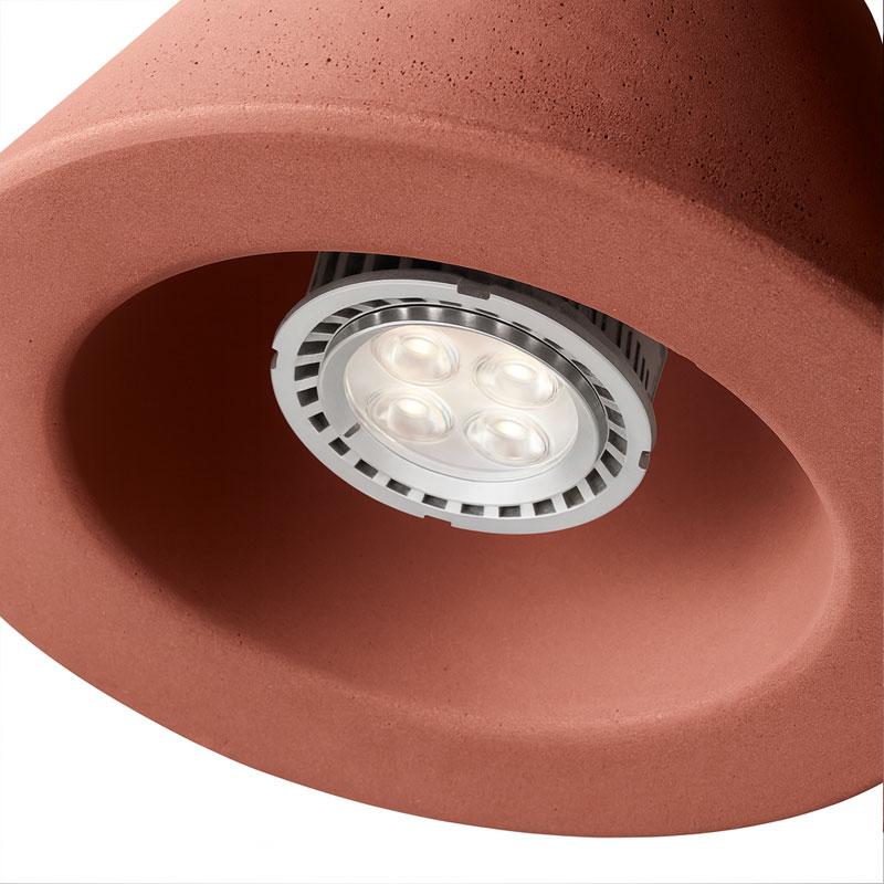 Angers Nantes Cholet Saumur Icones Foscarini Suspension Aplomb Rouge brique ciment Paolo LUCIDI & Luca PEVERE 5