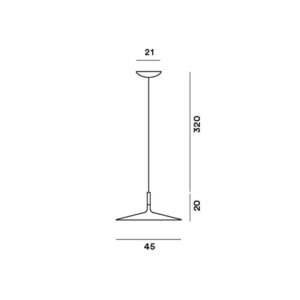 Angers Nantes Cholet Saumur Icones Foscarini Suspension Aplomb gris beton large Paolo LUCIDI & Luca PEVERE 3