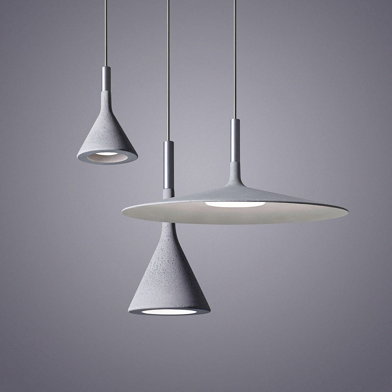 Angers Nantes Cholet Saumur Icones Foscarini Suspension Mini Aplomb gris ciment Paolo LUCIDI & Luca PEVERE 6