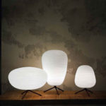 Angers Nantes Cholet Saumur Icones Foscarini lampe a poser Rituals 2 blanc verre Ludovica et Roberto Palomba