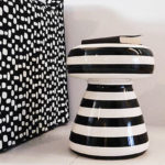 Angers Nantes Cholet Saumur Icones Gervasoni Gueridon Inout 44 beton Rayures Paola Navone 1