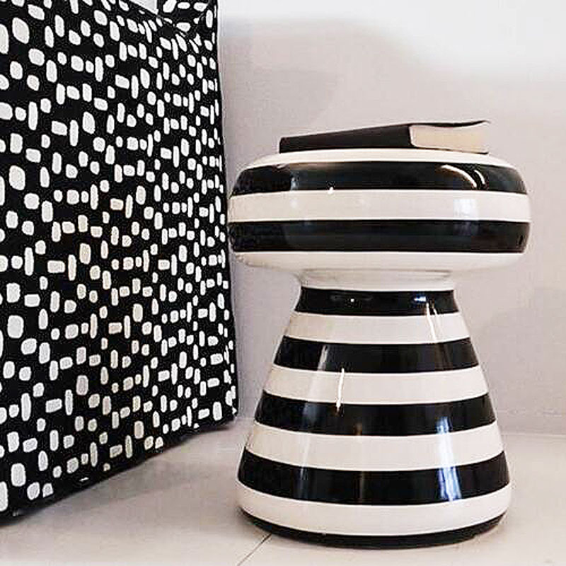 Angers Nantes Cholet Saumur Icones Gervasoni Gueridon Inout 44 beton Rayures Paola Navone 1