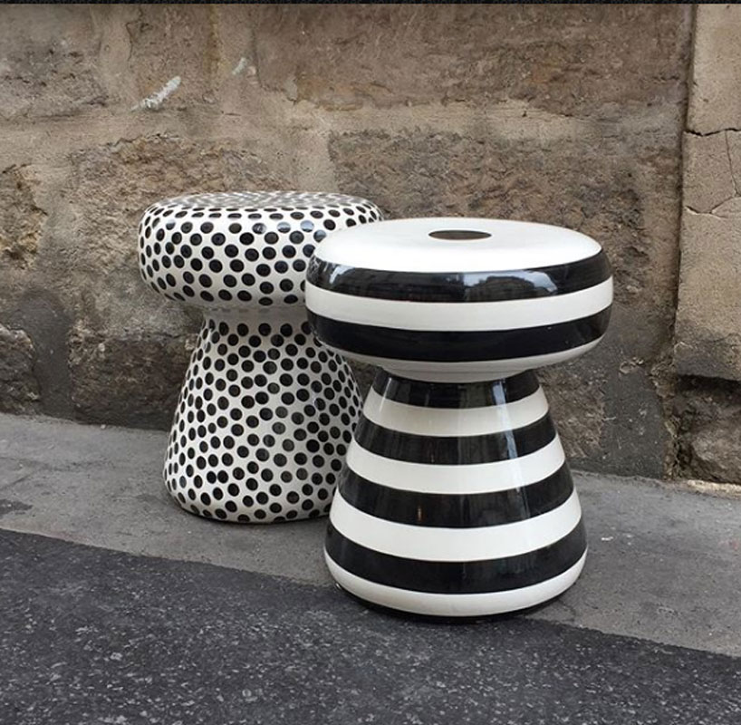 Angers Nantes Cholet Saumur Icones Gervasoni Gueridon Inout 44 beton Rayures Paola Navone 5