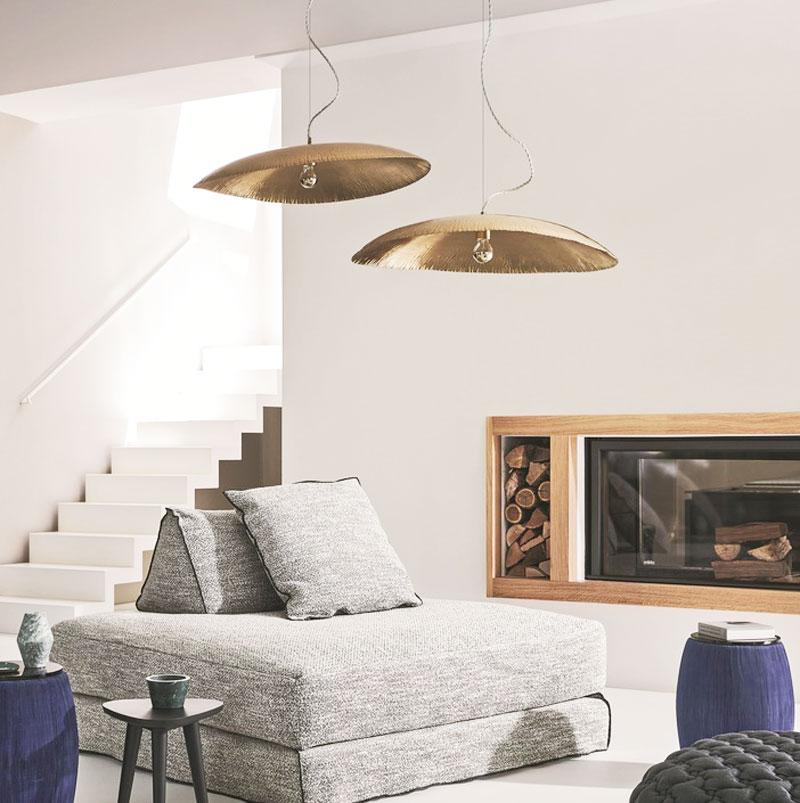 Angers Nantes Cholet Saumur Icones Gervasoni suspension luminaire Brass 95 Or Laiton Paola Navone 5