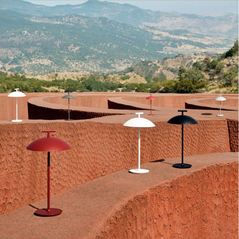 Angers Nantes Cholet Saumur Icones Kartell Lampe a poser Batterie Geen A Rouge Brique Ferruccio Laviani 8