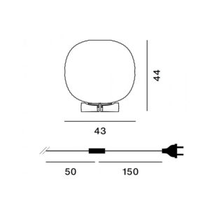 Angers Nantes Cholet Saumur Icones Kartell Lampe a poser Gem Foscarini Blanc verre Ludovica et Roberto Palomba 3