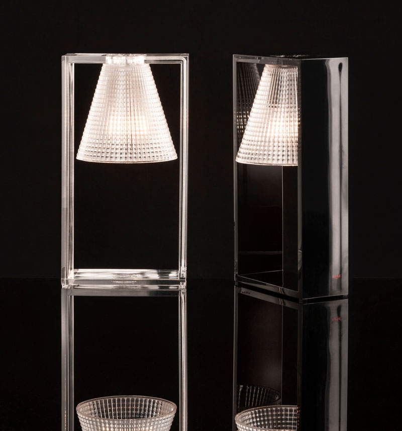 Angers Nantes Cholet Saumur Icones Kartell Lampe a poser Light Air cristal transparent Eugeni Quitllet 2