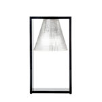 Angers Nantes Cholet Saumur Icones Kartell Lampe a poser Light Air cristal transparent noir Eugeni Quitllet