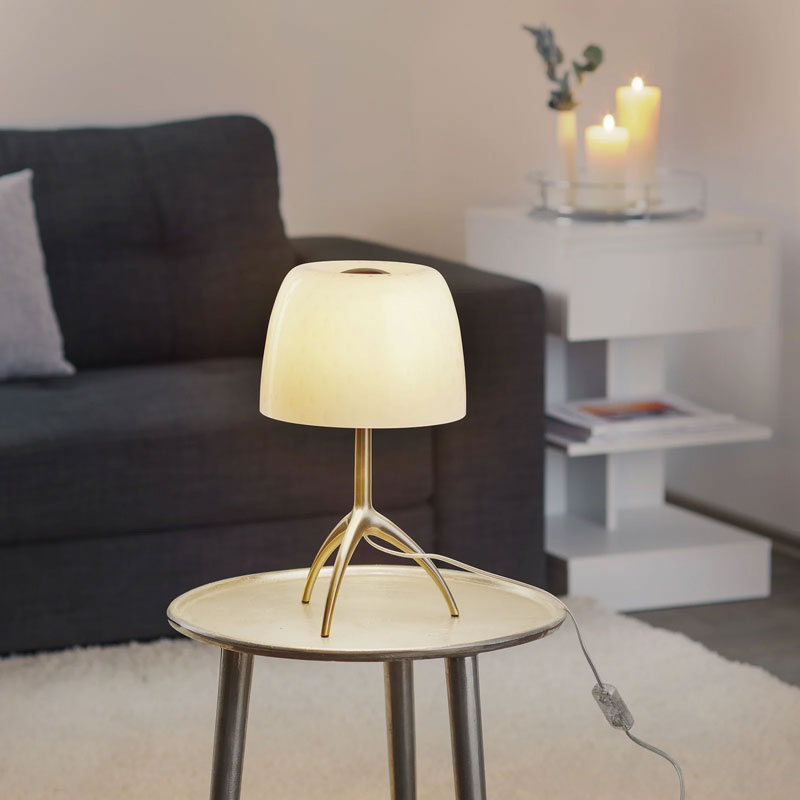 Angers Nantes Cholet Saumur Icones Kartell Lampe a poser Lumiere Piccola Blanc Chaud Foscarini champagne Rodolfo Dordoni 2
