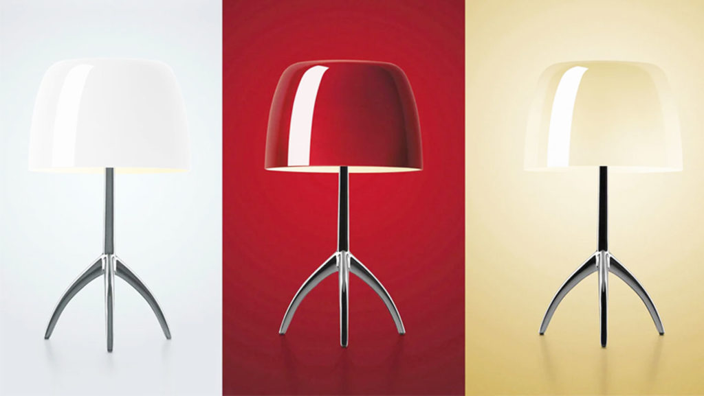 Angers Nantes Cholet Saumur Icones Kartell Lampe a poser Lumiere Piccola Blanc Chaud Foscarini champagne Rodolfo Dordoni 5