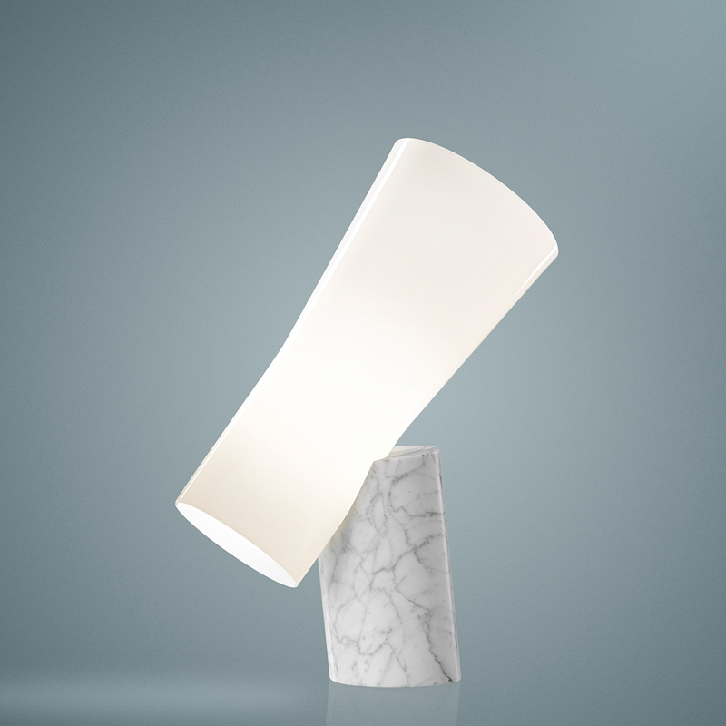 Angers Nantes Cholet Saumur Icones Kartell Lampe a poser Nile Blanc Carrare marbre foscarini Rodolfo Dordoni5