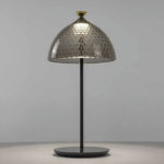 Angers Nantes Cholet Saumur Icones Kartell Lampe a poser pumo fumé noir Fabio Novembre 4