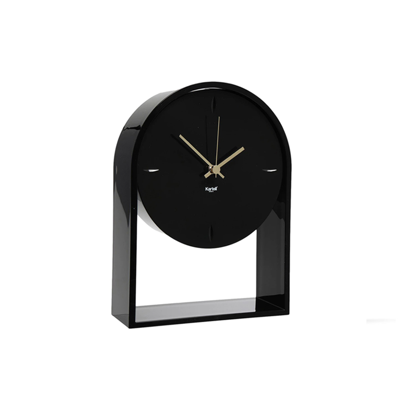 Angers Nantes Cholet Saumur Icones Kartell Objet deco Air du temps Horloge transparent noir brillant Eugeni Quitllet 1