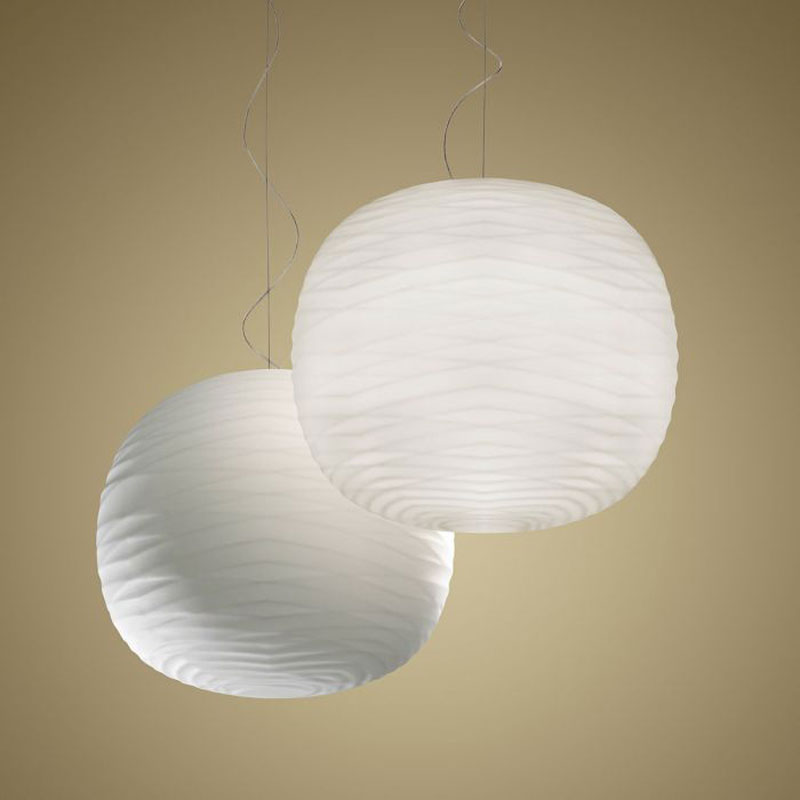 Angers Nantes Cholet Saumur Icones Kartell Suspension Gem Foscarini Blanc verre Ludovica et Roberto Palomba 3