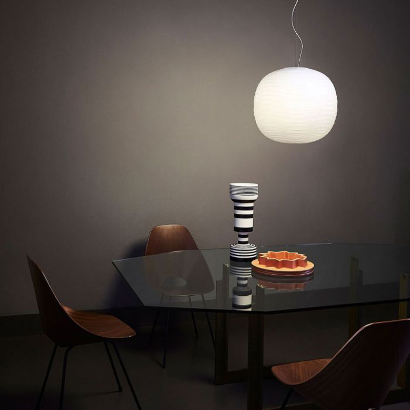 Angers Nantes Cholet Saumur Icones Kartell Suspension Gem Foscarini Blanc verre Ludovica et Roberto Palomba 4