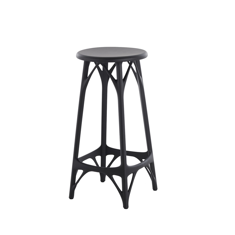 Angers Nantes Cholet Saumur Icones Kartell Tabouret Stool 65 Noir mat philippe starck 1