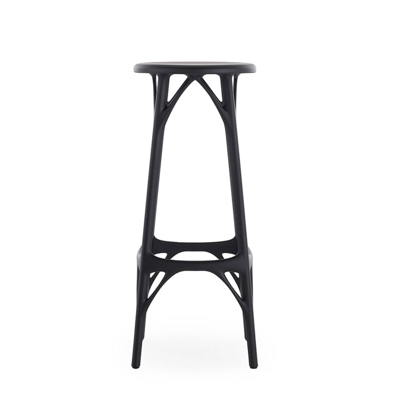 Angers Nantes Cholet Saumur Icones Kartell Tabouret Stool 75 Noir mat philippe starck 13