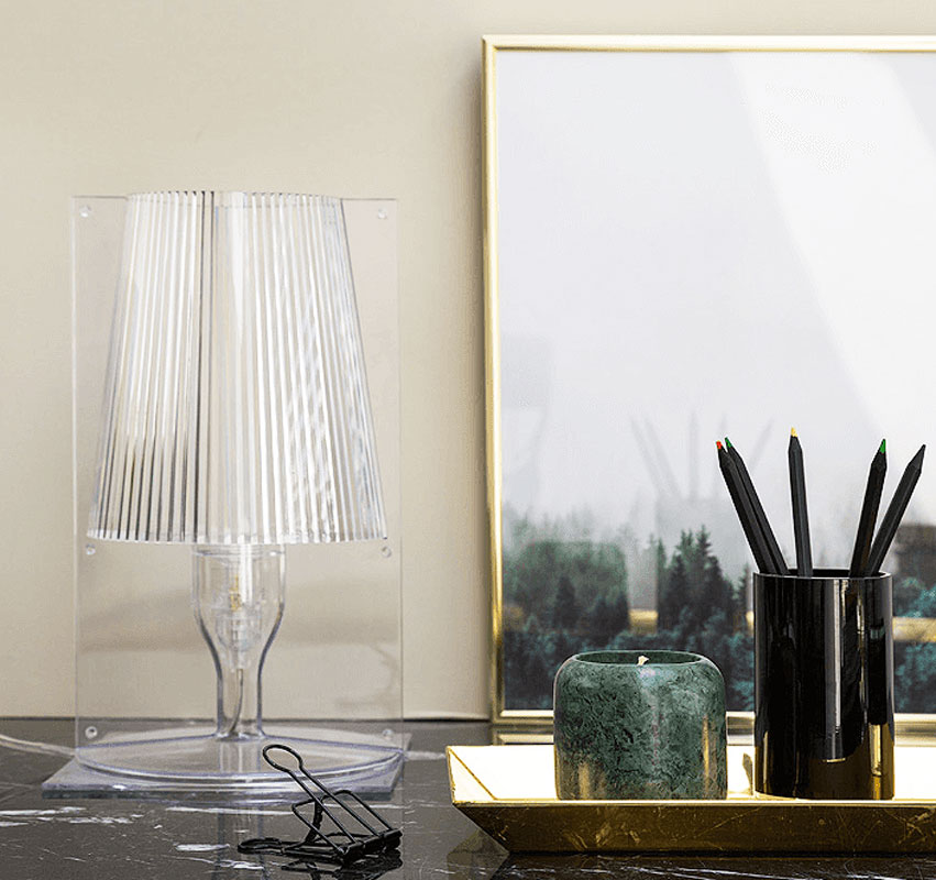 Angers Nantes Cholet Saumur Icones Kartell lampe a poser   Take Cristal Ferruccio Laviani 3