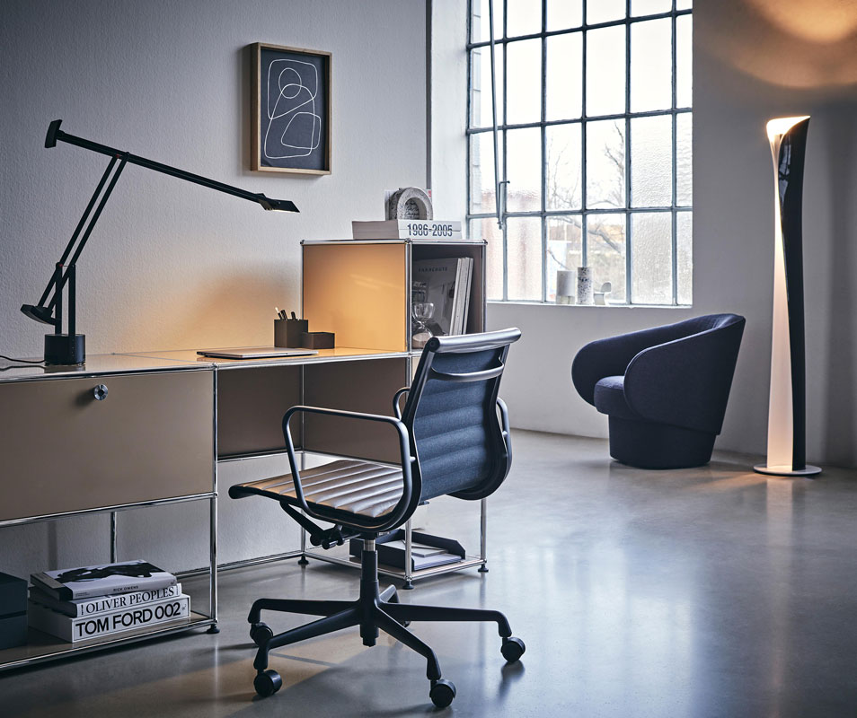 Angers Nantes Cholet Saumur Icones Artemide Lampadaire Cadmo Noir Blanc Luminaire design Karim Rashid 7