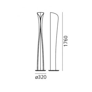 Angers Nantes Cholet Saumur Icones Artemide Lampadaire Cadmo Noir Blanc Luminaire design Karim Rashid 9