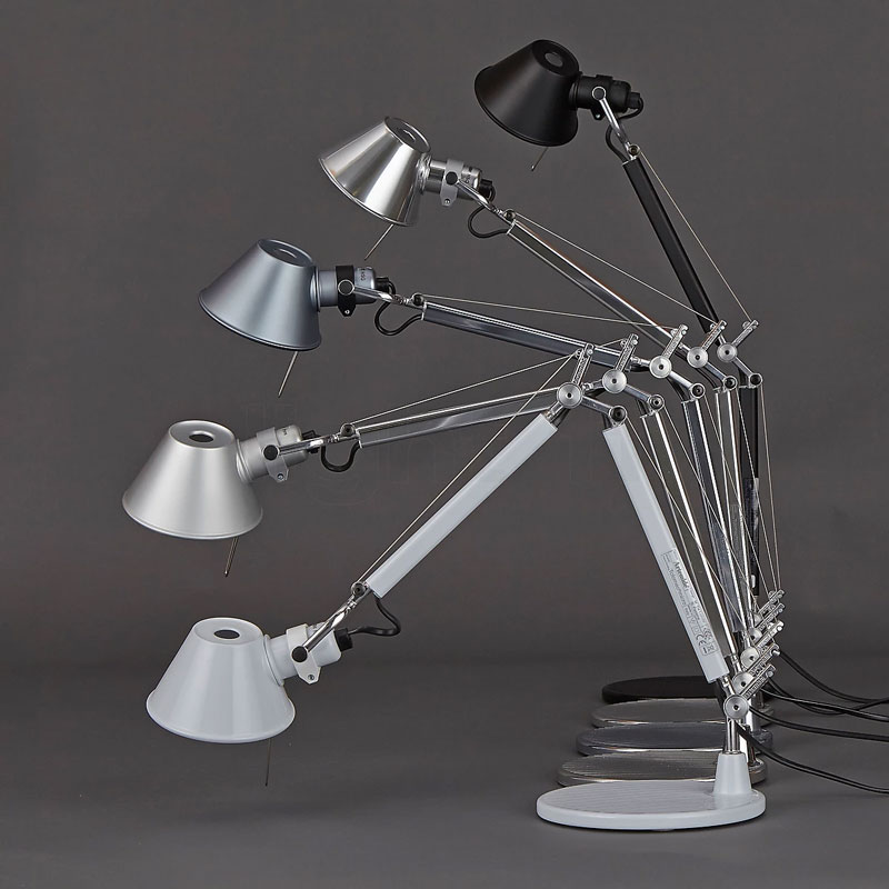 Angers Nantes Cholet Saumur Icones Artemide Lampe de bureau Tolomeo Micro Noir Mat Aluminium Michele De Lucchi 3