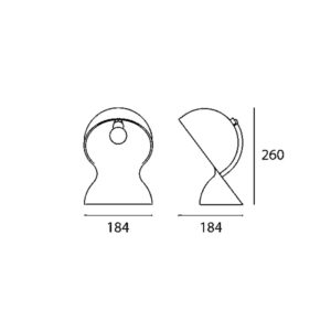 Angers Nantes Cholet Saumur Icones Artemide Lampe de table Dalu blanc Vico Magistretti 2