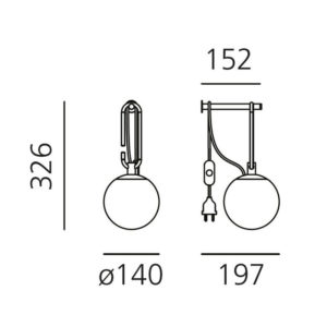 Angers Nantes Cholet Saumur Icones Artemide applique NH Wall laiton verre suspension Neri & Hu 11