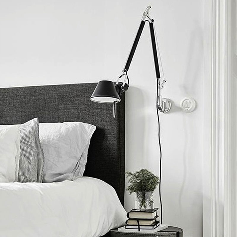 Angers Nantes Cholet Saumur Icones Artemide applique Tolomeo parete Noir Aluminium Michele De Lucchi 4