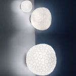 Angers Nantes Cholet Saumur Icones Artemide applique plafonnier Méteorite verre blanc Pio & Tito Toso 1