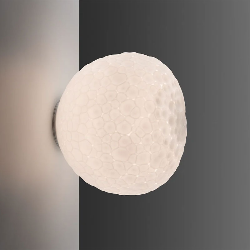 Angers Nantes Cholet Saumur Icones Artemide applique plafonnier Méteorite verre blanc Pio & Tito Toso 27