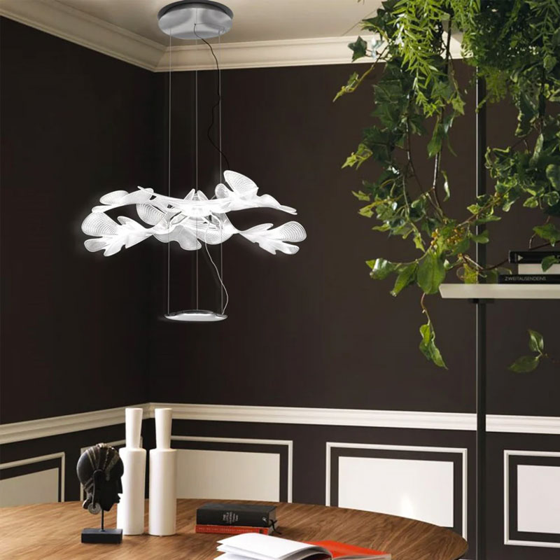 Angers Nantes Cholet Saumur Icones Artemide suspension Chlorophilia chrome nature fleur Ross Lovegrove 4