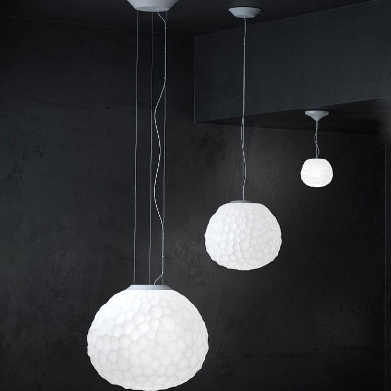 Angers Nantes Cholet Saumur Icones Artemide suspension Méteorite verre blanc 48 Pio & Tito Toso 2