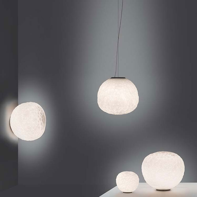 Angers Nantes Cholet Saumur Icones Artemide suspension Méteorite verre blanc 48 Pio & Tito Toso 4