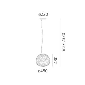 Angers Nantes Cholet Saumur Icones Artemide suspension Méteorite verre blanc 48 Pio & Tito Toso 5