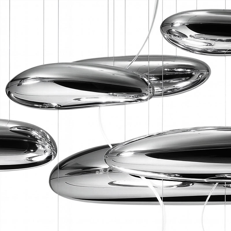 Angers Nantes Cholet Saumur Icones Artemide suspension plafonnier Mercury Chrome Galet Ross Lovegrove 0