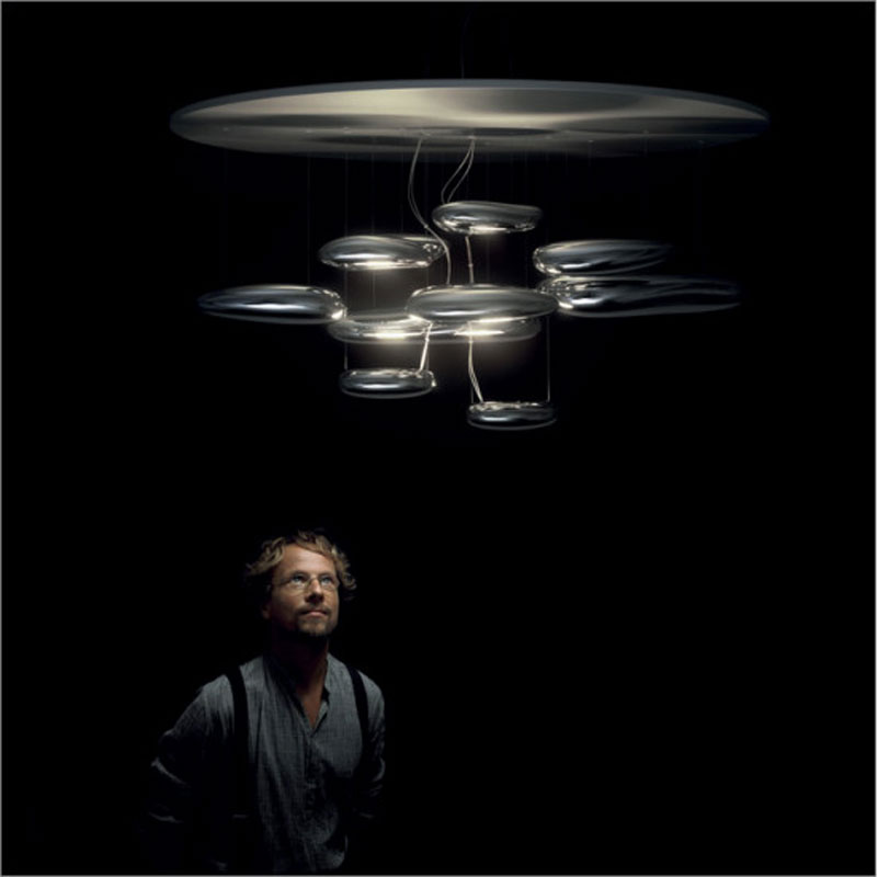 Angers Nantes Cholet Saumur Icones Artemide suspension plafonnier Mercury Chrome Galet Ross Lovegrove 1