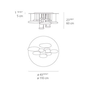 Angers Nantes Cholet Saumur Icones Artemide suspension plafonnier Mercury Chrome Galet Ross Lovegrove 3
