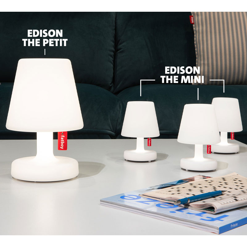 Angers Nantes Cholet Saumur Icones Fatboy Lampe Batterie chevet outdoor 3 table Edison The Mini Blanc rechargeable 1