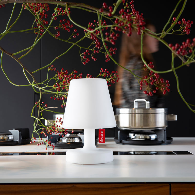 Angers Nantes Cholet Saumur Icones Fatboy Lampe Batterie chevet outdoor table Edison The Petit Blanc rechargeable 16