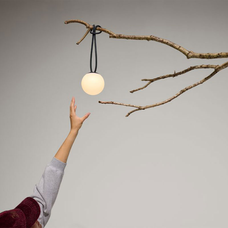 Angers Nantes Cholet Saumur Icones Fatboy Lampe Batterie nomade outdoor Bolleke Anthracite rechargeable suspension 4