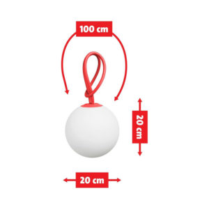 Angers Nantes Cholet Saumur Icones Fatboy Lampe Batterie nomade outdoor Bolleke Rouge rechargeable suspension 