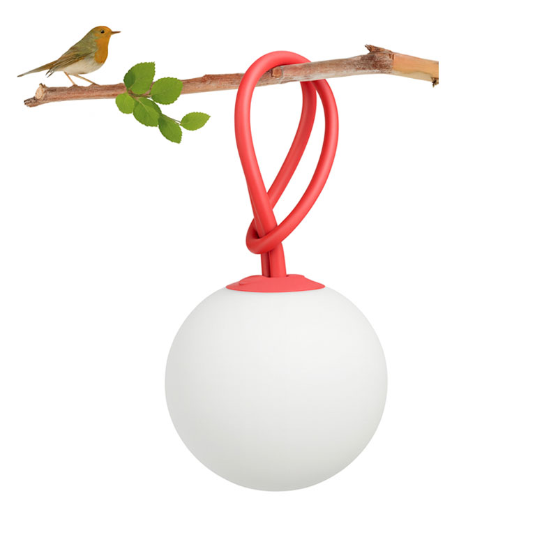 Angers Nantes Cholet Saumur Icones Fatboy Lampe Batterie nomade outdoor Bolleke Rouge rechargeable suspension 70