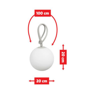 Angers Nantes Cholet Saumur Icones Fatboy Lampe Batterie nomade outdoor Bolleke gris clair rechargeable suspension 5